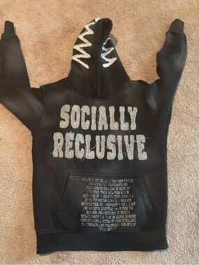 Black Hoodie From brand Socially Reclusive